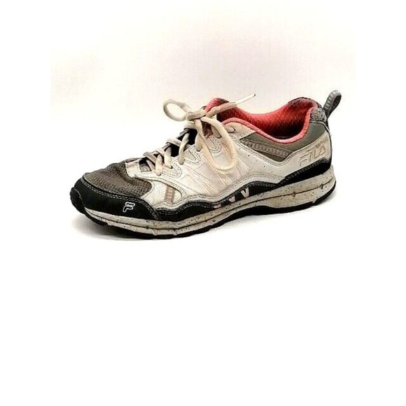 Fila Womens Sneakers Gray Pink‎ Padded Lace Up Shoe Low Top Round Toe 9.5 - Picture 1 of 10